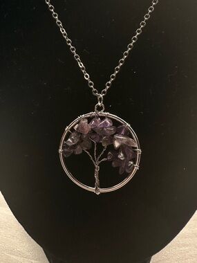 Amethyst Tree of life necklace